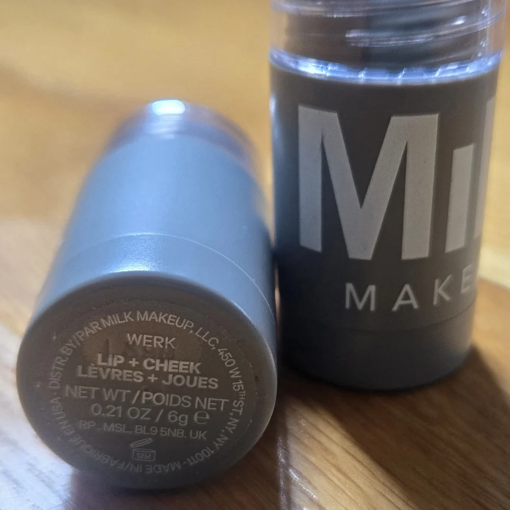 Milk Makeup Lip + Cheek Cream Blush Stick and Lip Tint (Shade: Werk)